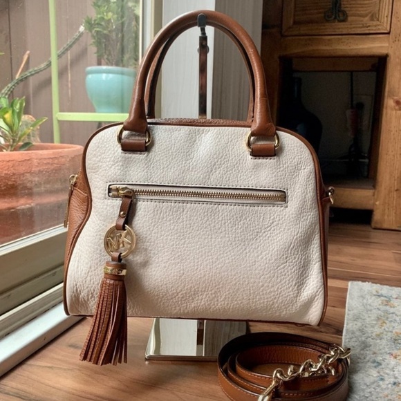 Michael Kors Handbags - Michael Kors Brown/Cream Knox Bag